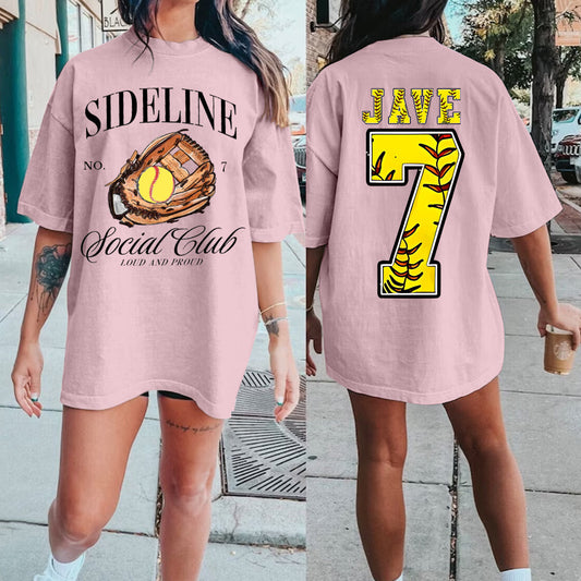 Custom Baseball/Softball/Football/Soccer/Hockey Mom Shirt, Mom Baseball/Softball/Football/Soccer Tee, Sports Mom Tee,Custom Comfort Colors Tee