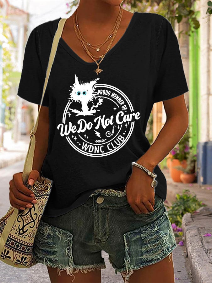 🔥Buy 3 Get 15% Off🔥V-Neck Retro Funny Proud Member Of WDNC Club Menopause Perimenopause Print T-Shirt