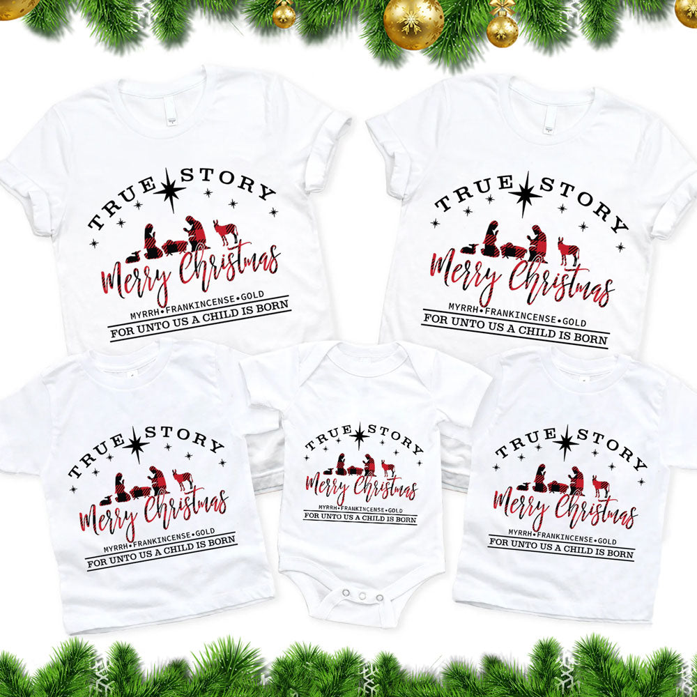 True Story Merry Christmas Family Matching Shirts
