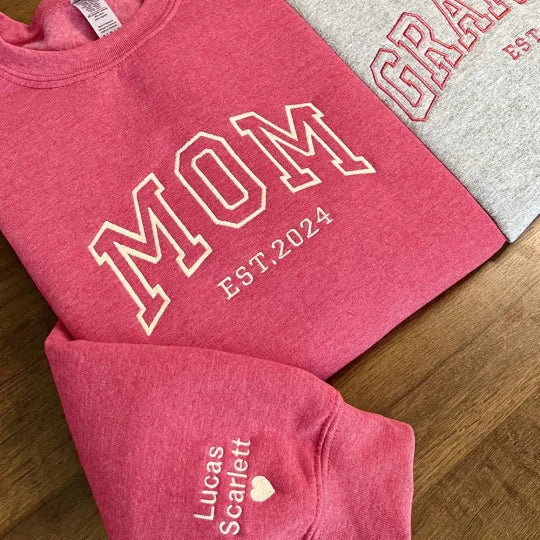 Custom Embroidered MAMA Sweatshirt, Mother's Day Gift