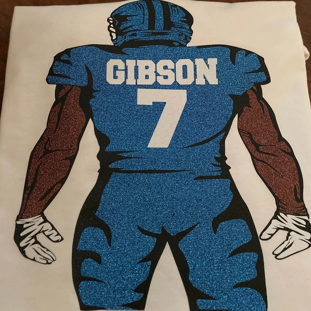 🏈Shine On Game Day - Custom Glitter Football Player Sweatshirt Hoodie Tshirt