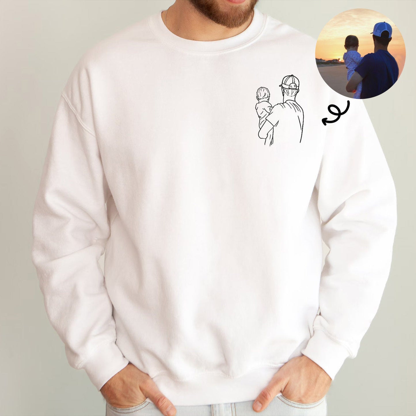 To My Man - Custom Photo Embroidery Shirt