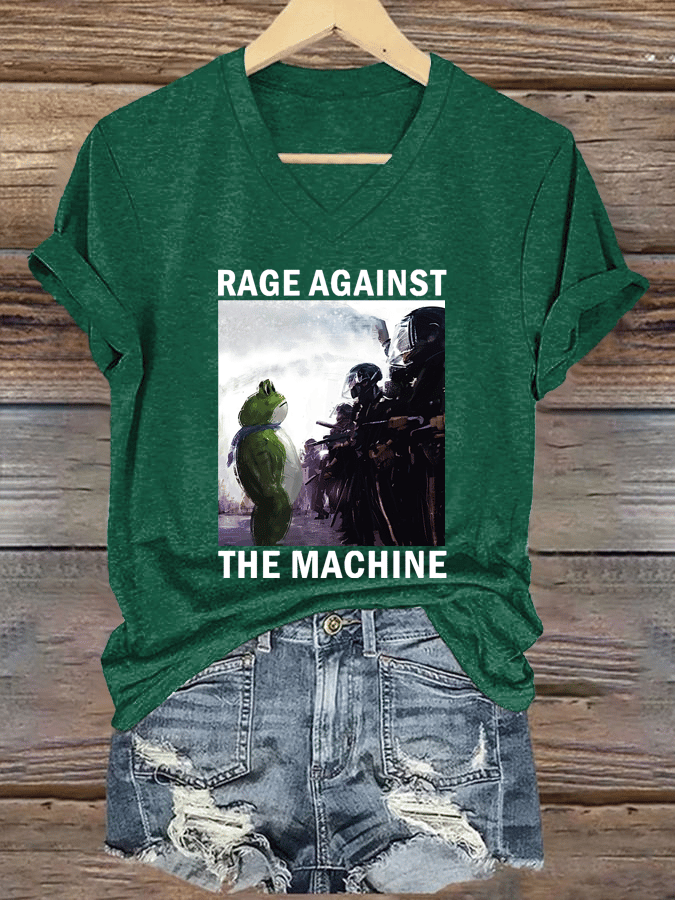 🔥Buy 3 Get 15% Off🔥Women's FDT Print V-Neck T-Shirt