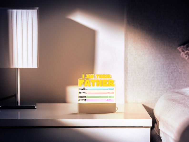 🔥I Am Their Father Night Light with Kids Names - Best Gift For Dad