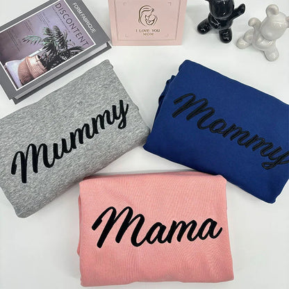 Custom Embroidered Mama Sweatshirt with Names