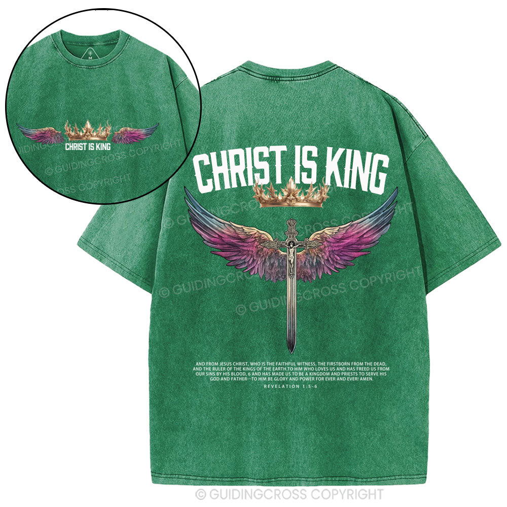 Christ Is King Christian Washed T-Shirt