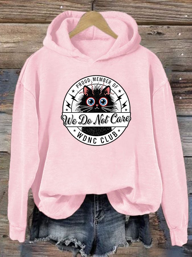 Women's  Retro Funny Proud Member Of Club We Do Not Care Menopause Perimenopause Print  Hoodie