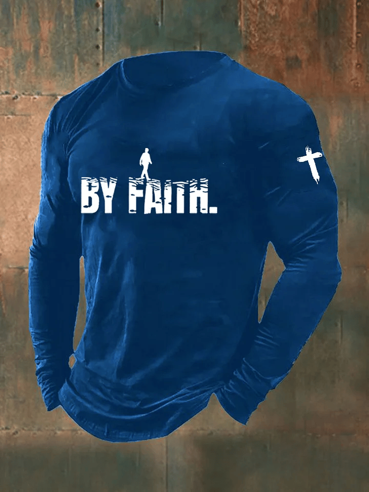 Men's Walk By Faith  Printed Shirt