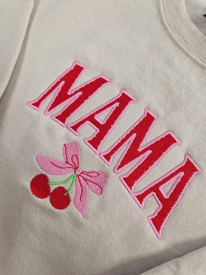 Custom Embroidered Mama Sweatshirt - Mothers day gift - Spring Clothing