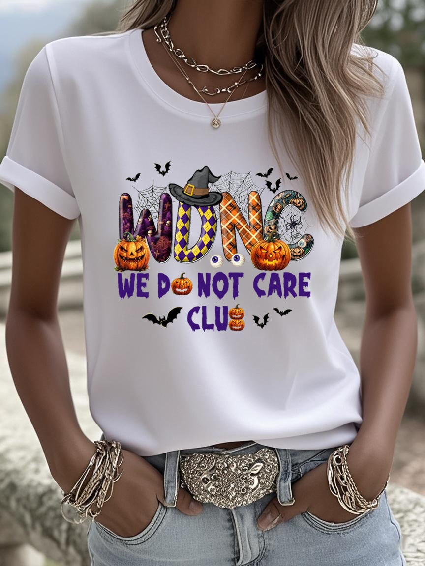 🔥Buy 3 Get 15% Off🔥Women's Halloween WDNC Menopause And Perimenopause Print T-Shirt