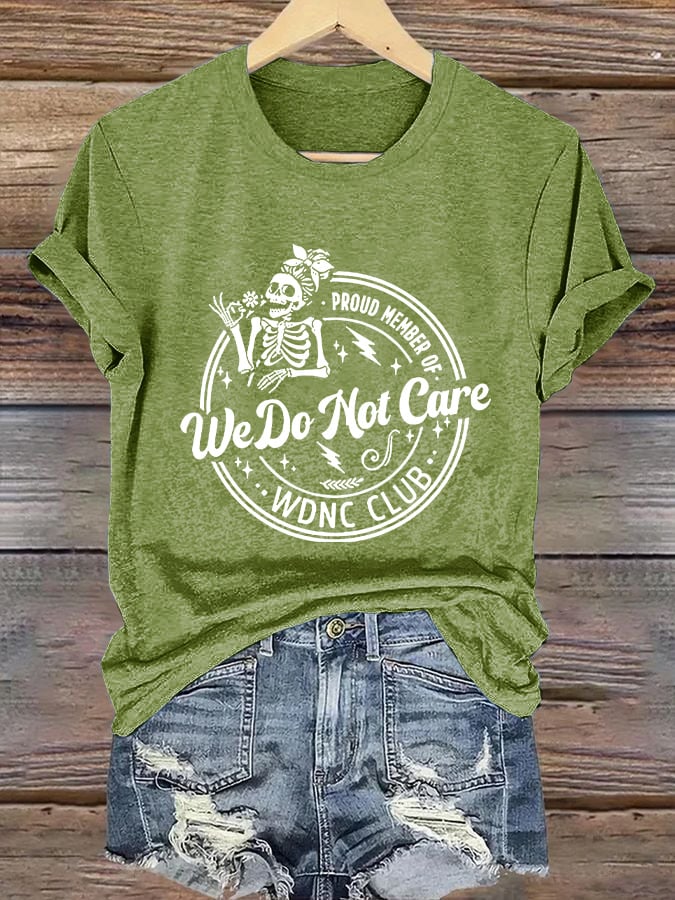 🔥Buy 3 Get 15% Off🔥Retro Funny Proud Member Of WDNC Club We Do Not Care Menopause Perimenopause Print T-Shirt
