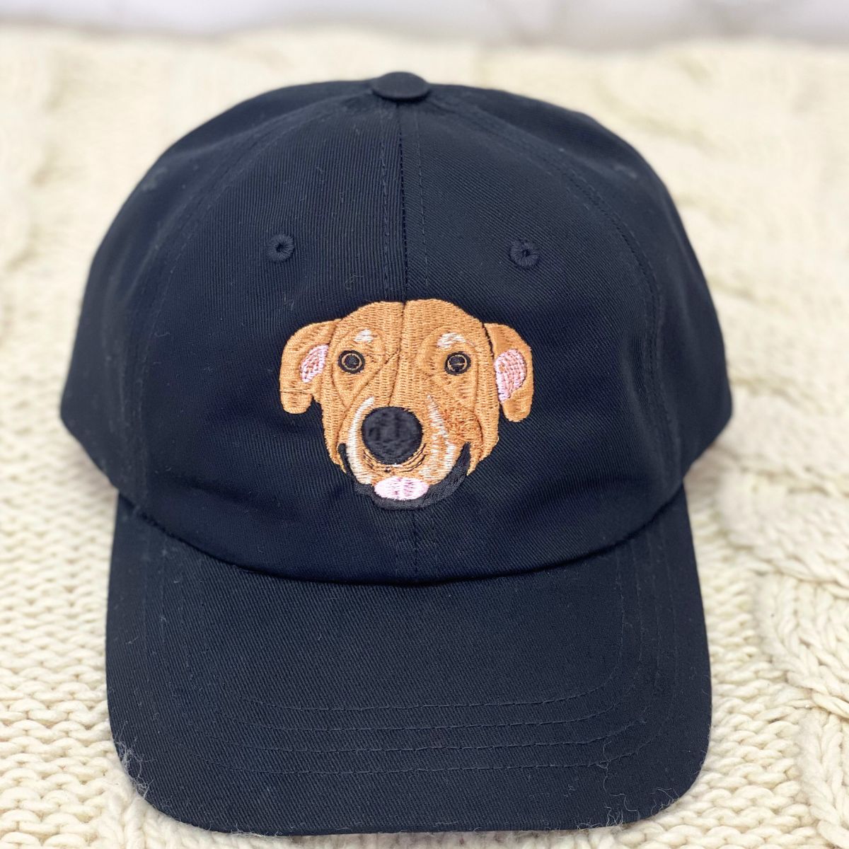 Custom Full-Color Cat Photo Embroidered Hat | Gift For Pet Lovers