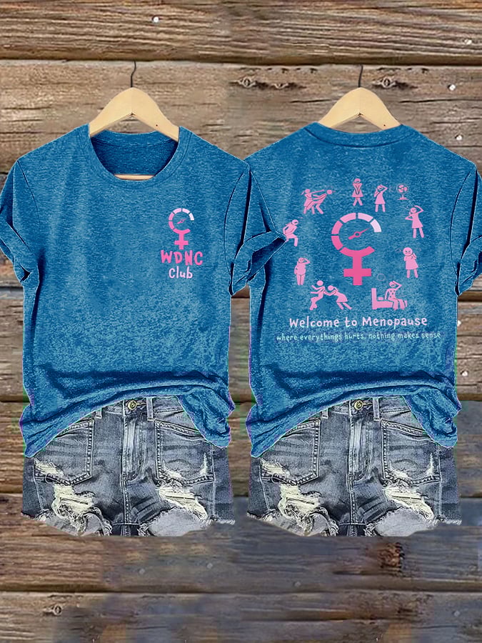 🔥Buy 3 Get 15% Off🔥Women's WDNC Menopause and Perimenopause Print T-Shirt