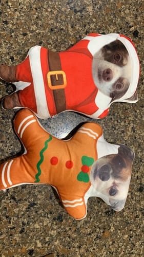 Custom Santa Snowman Shape Pillow with Your Dog Cat Face Christmas Pet Lovers Gift