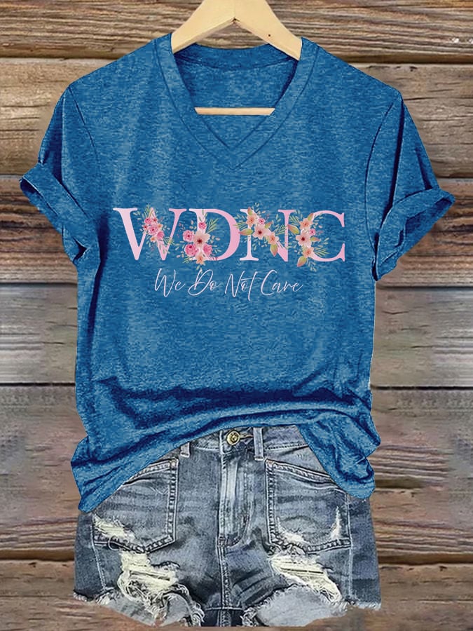 🔥Buy 3 Get 15% Off🔥V-Neck Retro Funny WDNC Menopause Perimenopause Print T-Shirt
