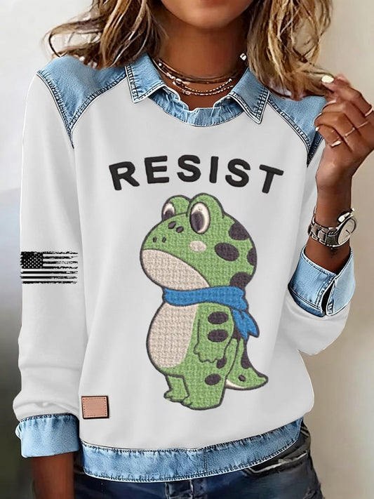 🔥Buy 3 Get 15% Off🔥Women's Frog Revolt Print Sweatshirt