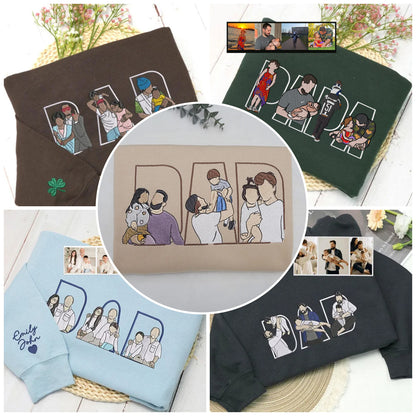 Custom Family Embroidered Sweatshirt – A Unique and Heartwarming Gift for Papa, Dad or Mama
