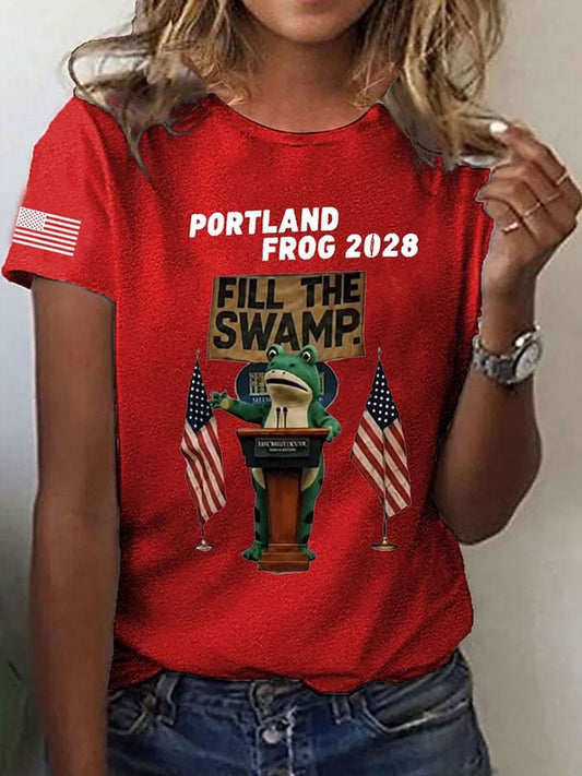 🔥Buy 3 Get 15% Off🔥Women's Portland Frog Casual Short-Sleeved T-Shirt