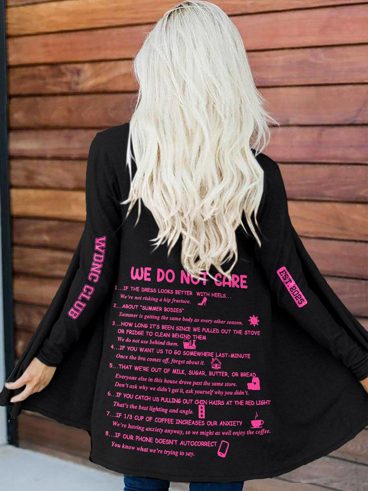 🔥Buy 3 Get 15% Off🔥Retro Funny WDNC Club Menopause Perimenopause Print Cardigan