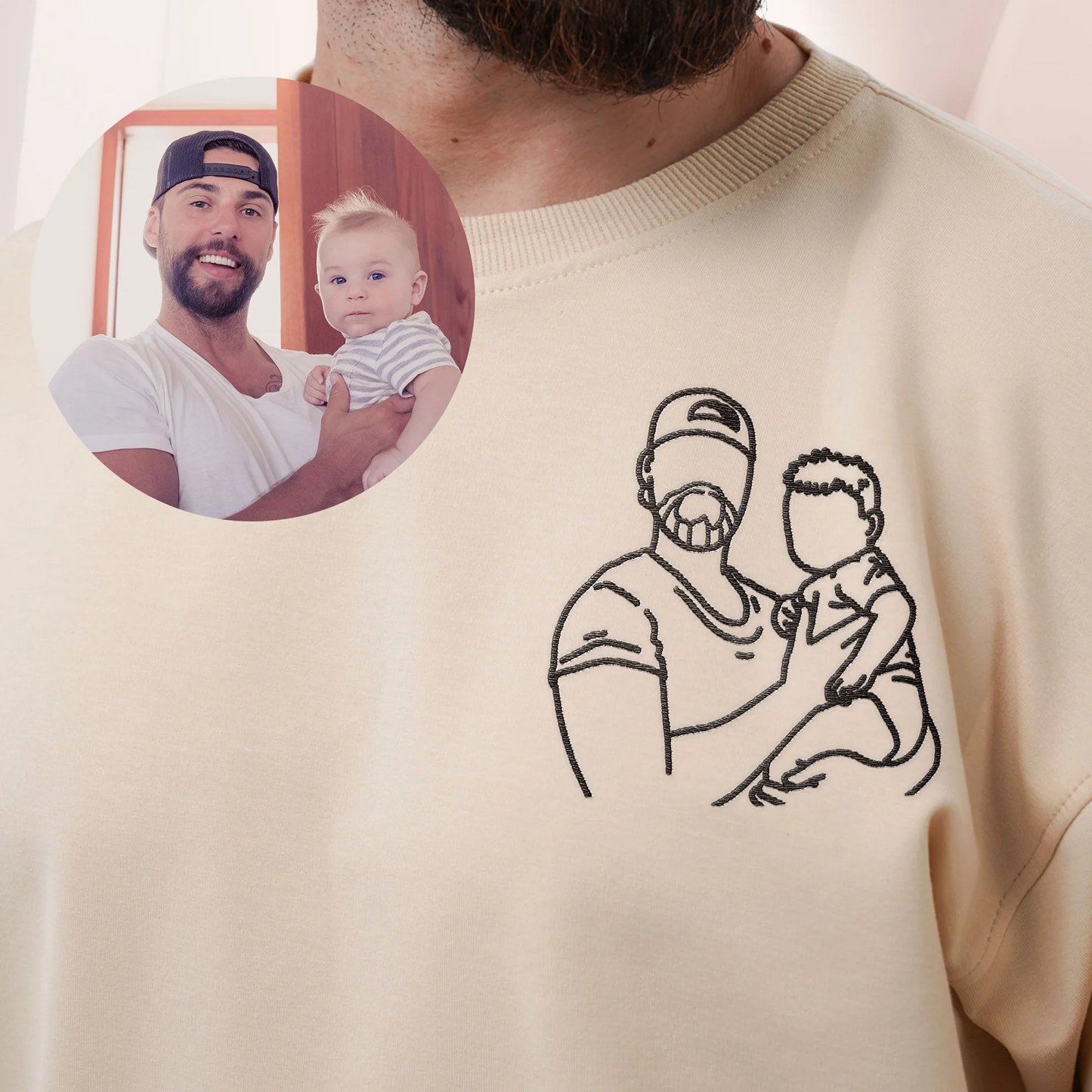 To My Man - Custom Photo Embroidery Shirt