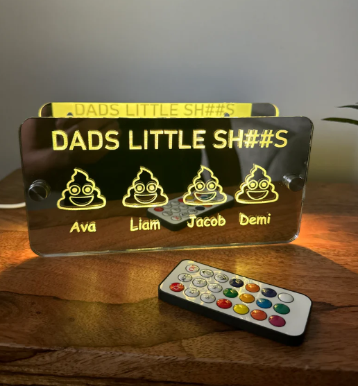 Gift For Fathers Day - Dads Little Sh##s Desk Light