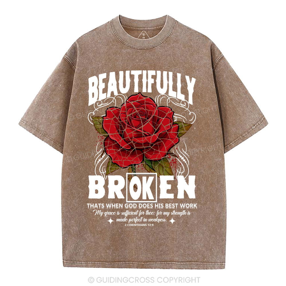 Beautifully Broken Christian Washed T-Shirt