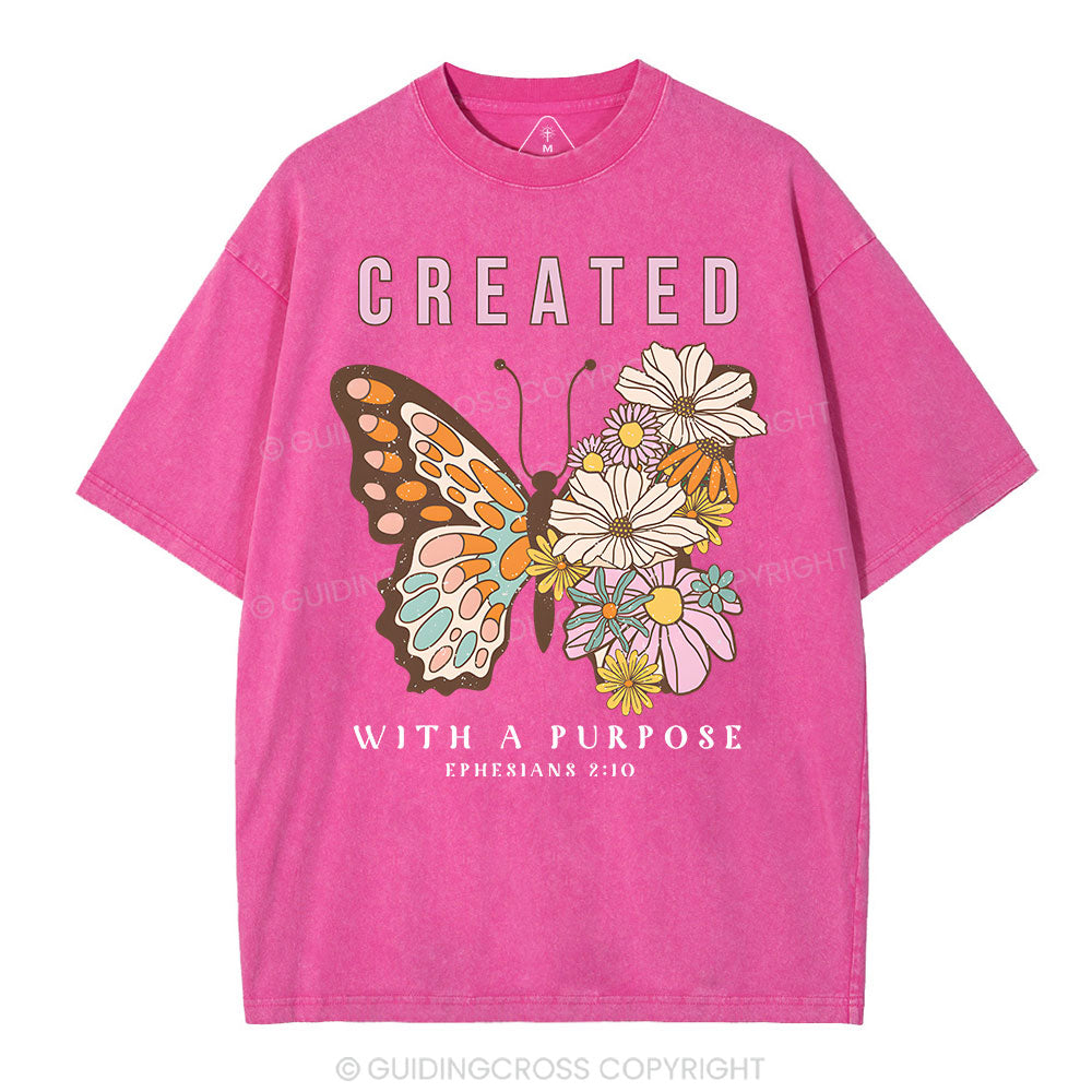 Created With Purpose Christian Washed T-Shirt