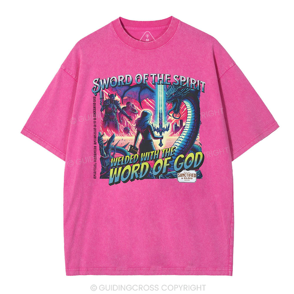 Sword Of The Spirit Christian Washed T-Shirt