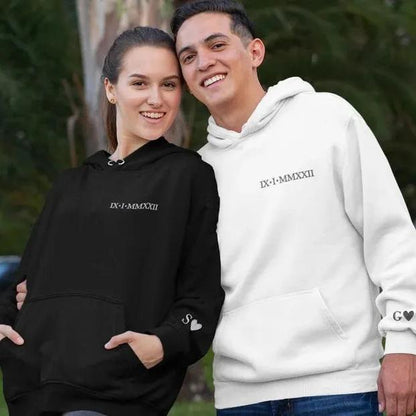👩‍❤️‍👨Custom Roman Numeral Date Couple's Sweatshirt