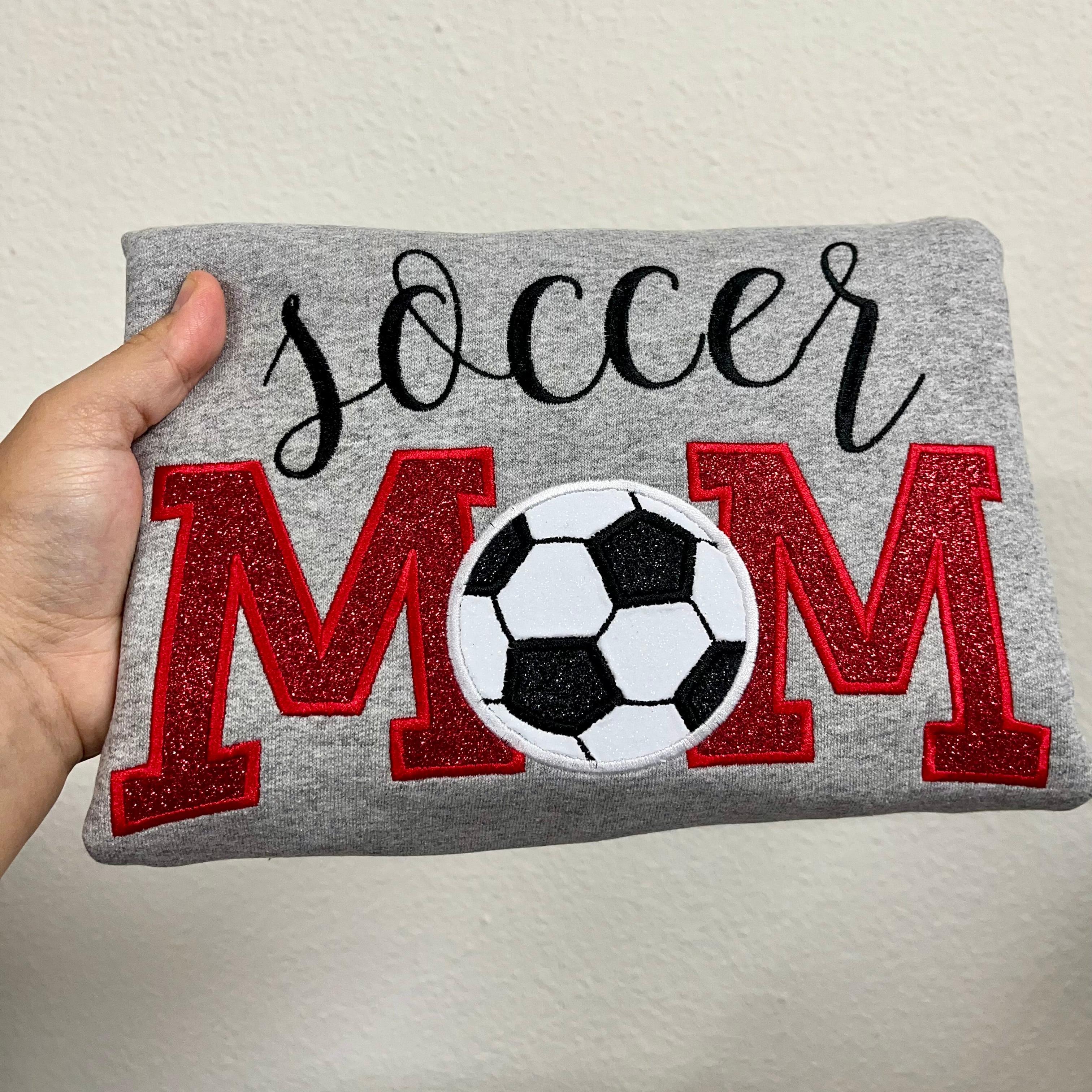 Ball Games MOM Glitter Embroidered Sweatshirt