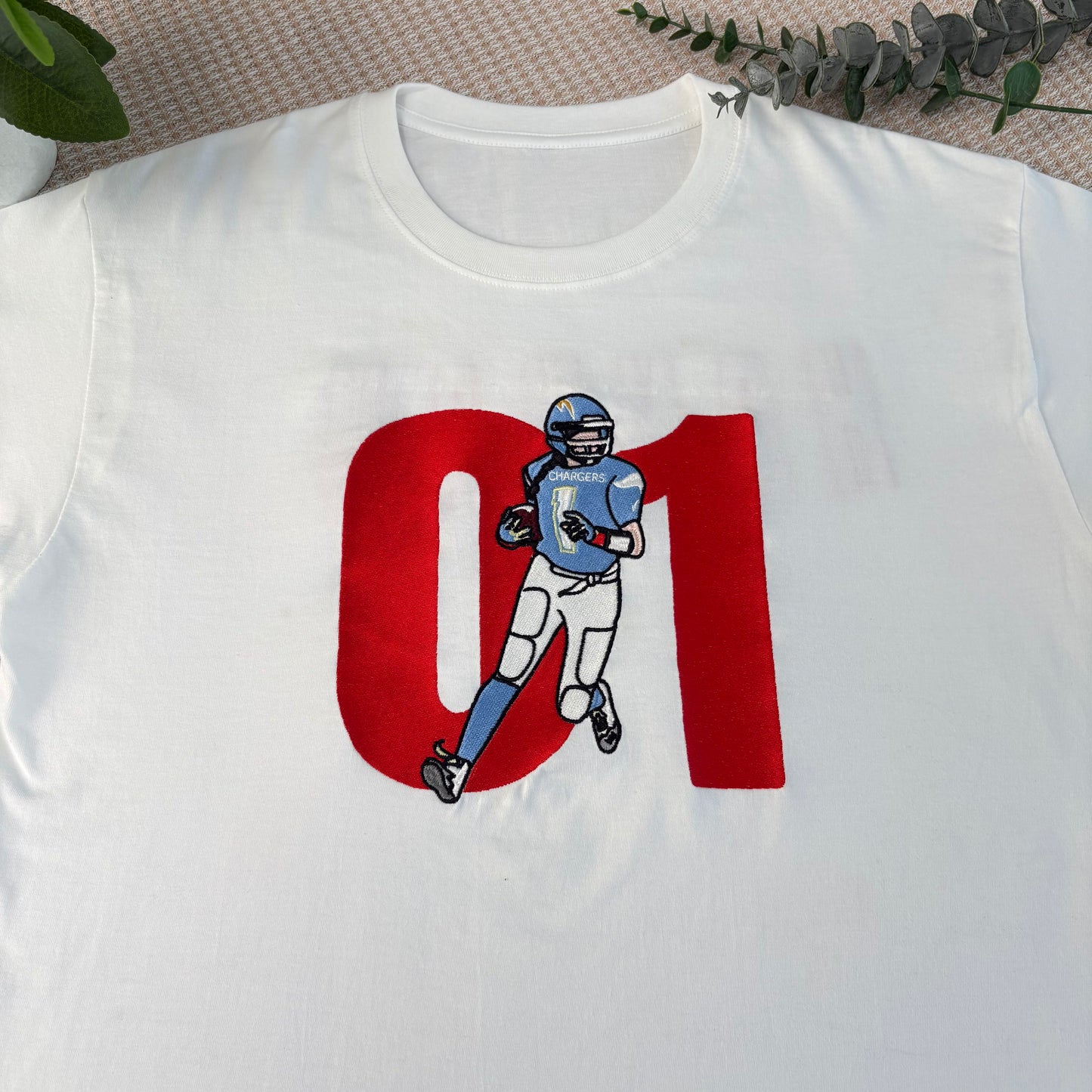 Custom Embroidered Football Sweatshirt – Personalized Game Day Photo & Name Gift for Fans & Teams