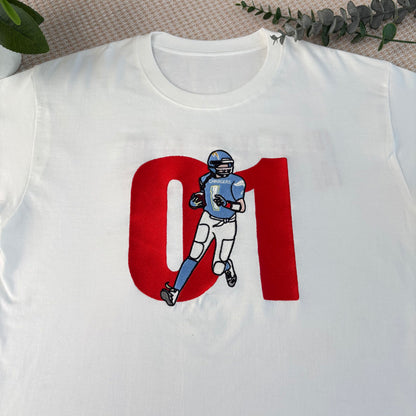 Custom Embroidered Football Sweatshirt – Personalized Game Day Photo & Name Gift for Fans & Teams