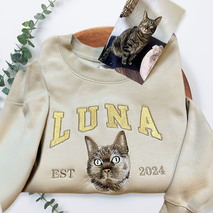 Custom Dog Hoodie Embroidered Dog Name Varsity Style Hoodie | Gifts for Pet Lovers