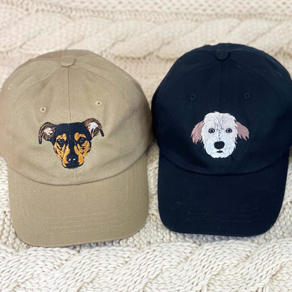 Custom Full-Color Cat Photo Embroidered Hat | Gift For Pet Lovers