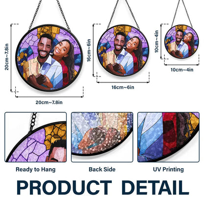 Personalized Grandpa/Dad Portrait Suncatcher Window Hanging