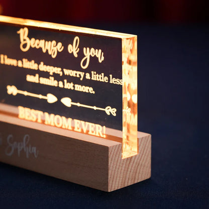 Personalized MOM LED Light - Custom Photo Night Light