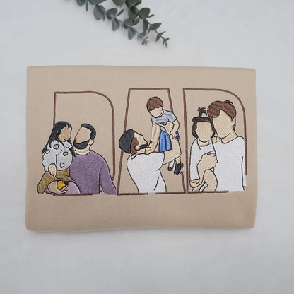 Custom Family Embroidered Sweatshirt – A Unique and Heartwarming Gift for Dad or Mom