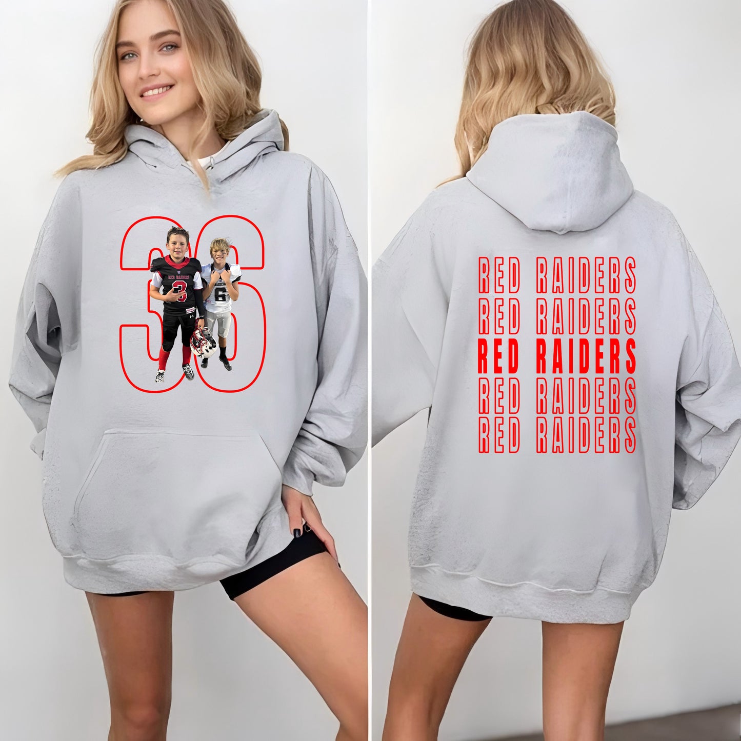 Custom Game Day Tee with Multi-Person Photo – Perfect for Football Fans