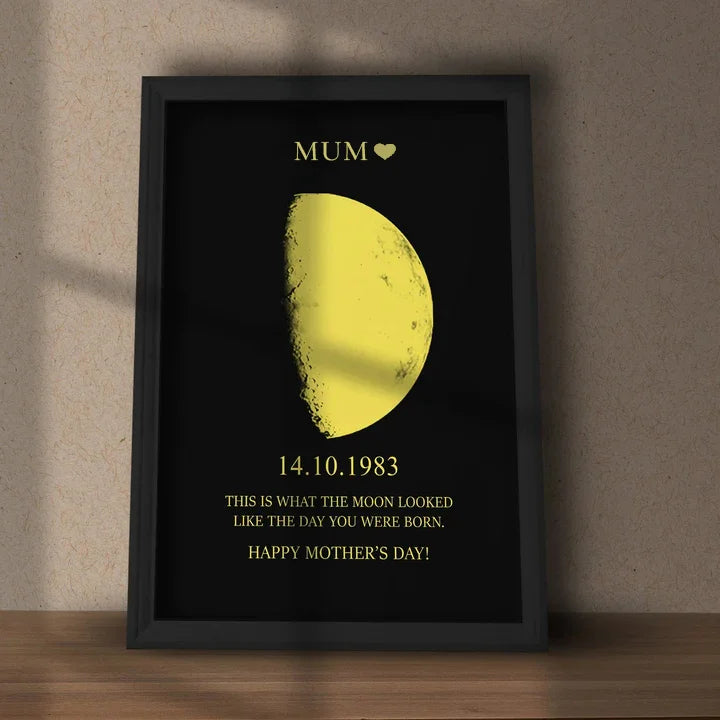 For Couples - Custom Couple Art Frame/ REAL MOON PHASE
