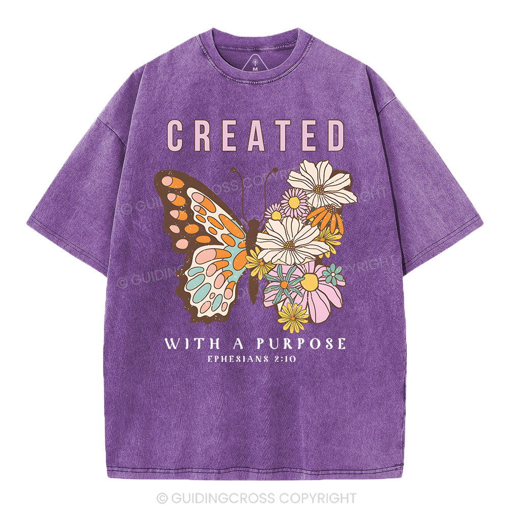 Created With Purpose Christian Washed T-Shirt