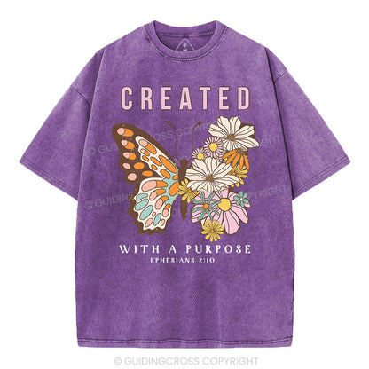 Created With Purpose Christian Washed T-Shirt