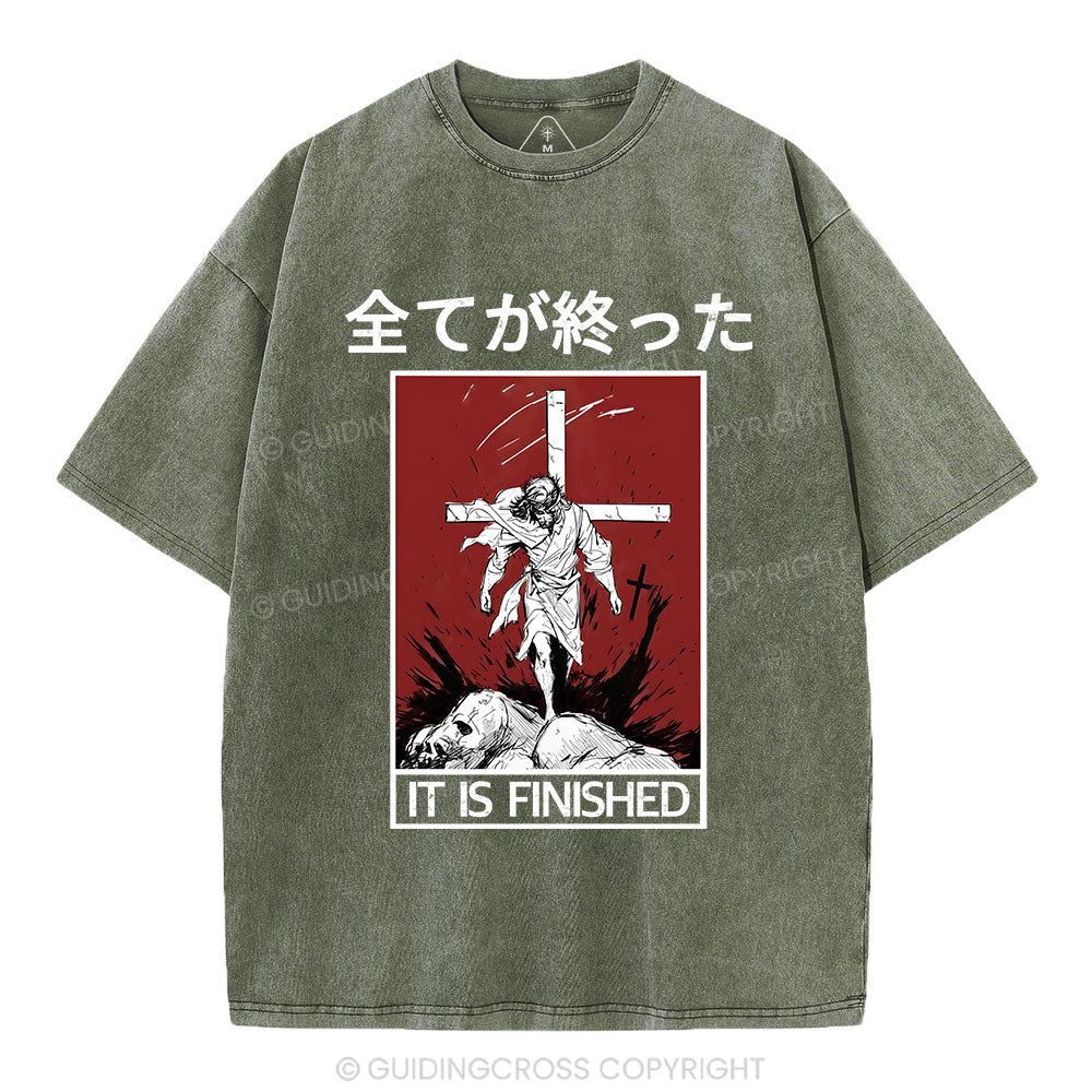 It Is Finished Christian Washed T-Shirt