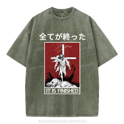 It Is Finished Christian Washed T-Shirt