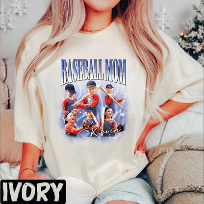 Custom Baseball Dad or Mom Shirt – Personalized Photo Game Day Tee
