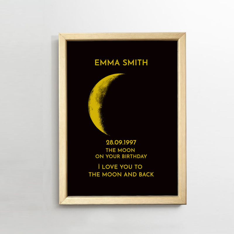 For Couples - Custom Couple Art Frame/ REAL MOON PHASE