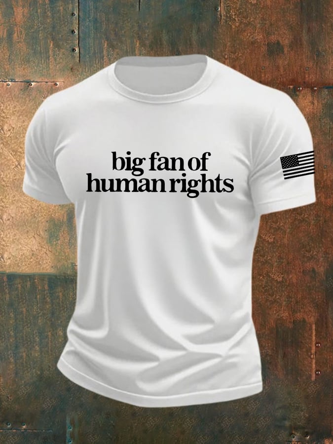 🔥Buy 3 Get 15% Off🔥Men's Casual Big Fan of Human Rights T-shirt