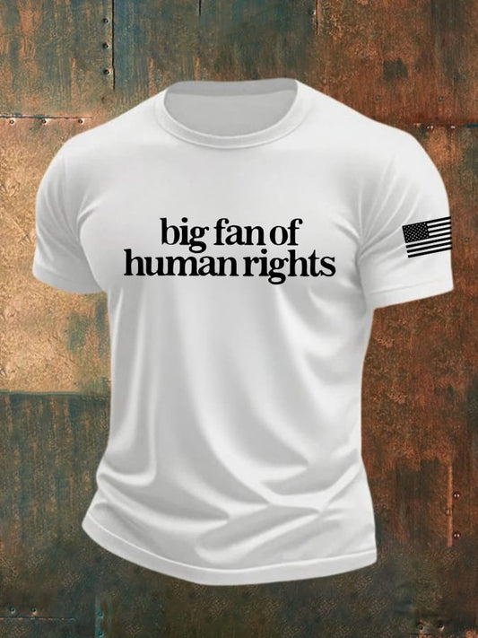 🔥Buy 3 Get 15% Off🔥Men's Casual Big Fan of Human Rights T-shirt
