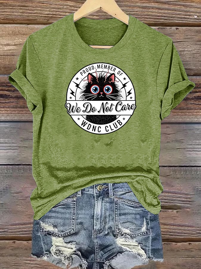 Women's  Retro Funny Proud Member Of Club We Do Not Care Menopause Perimenopause Print  T-Shirts