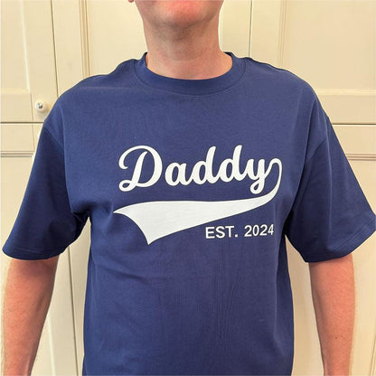 Personalized Dad T-shirt/Sweatshirt/Hoodie with Kids Name on sleeve