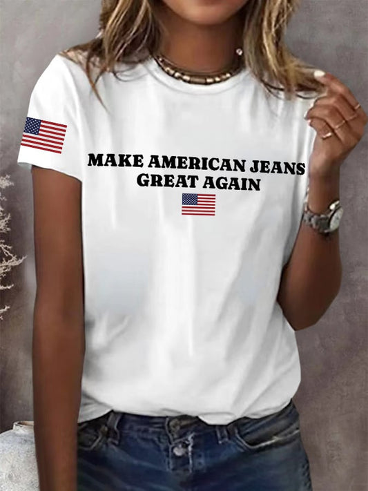 🔥Buy 3 Get 15% Off🔥Retro Make American Jeans Great Again Print T-Shirt